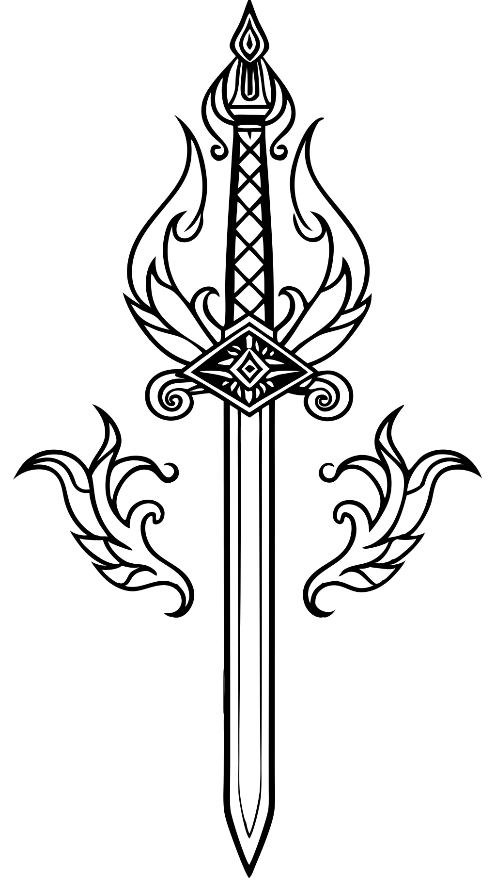 sword coloring page